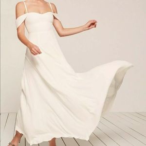 Reformation Poppy Dress in Ivory Wedding Gown NWT